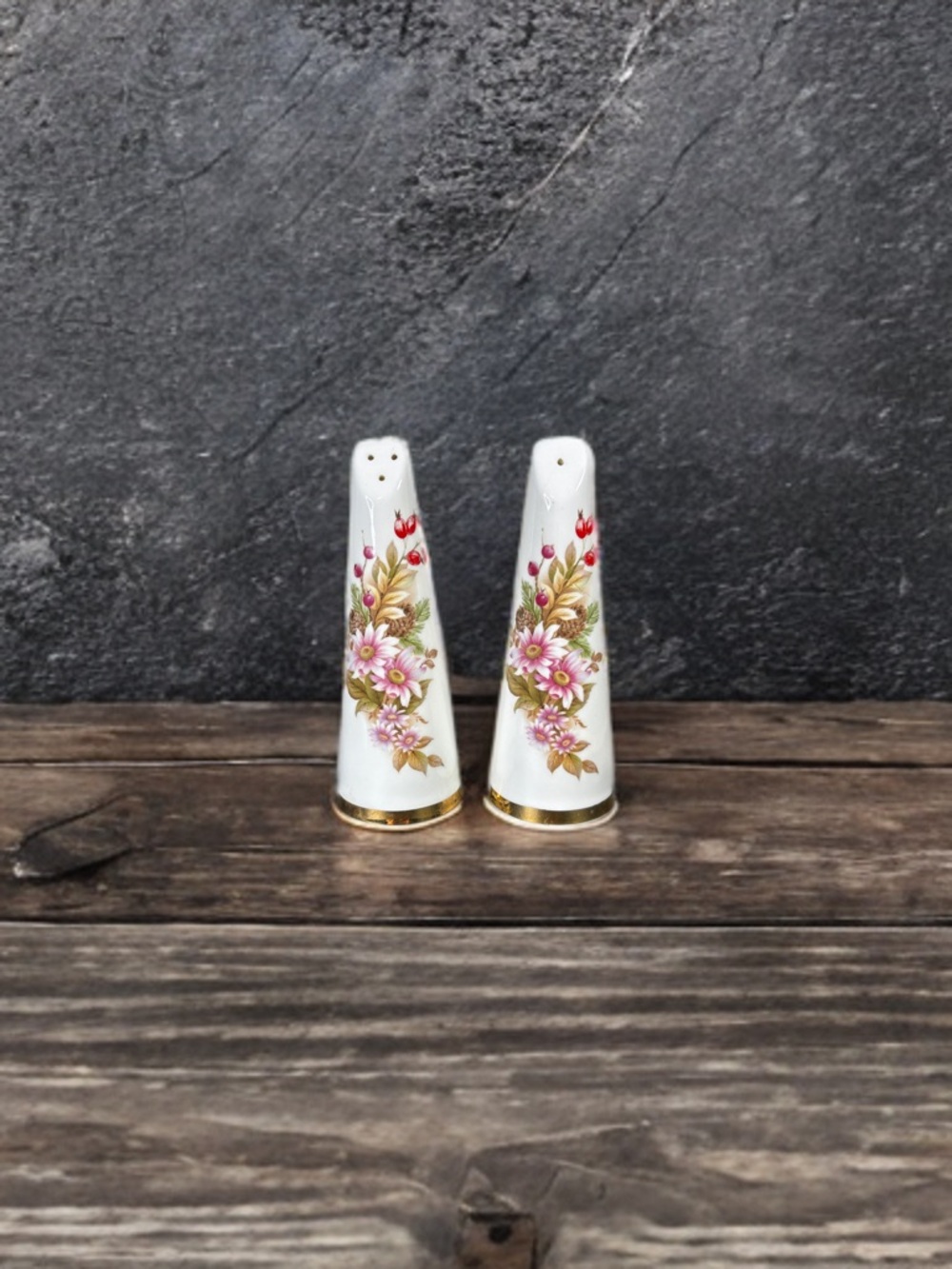 Vintage Stanford Salt and Pepper Shaker Fine Bone China